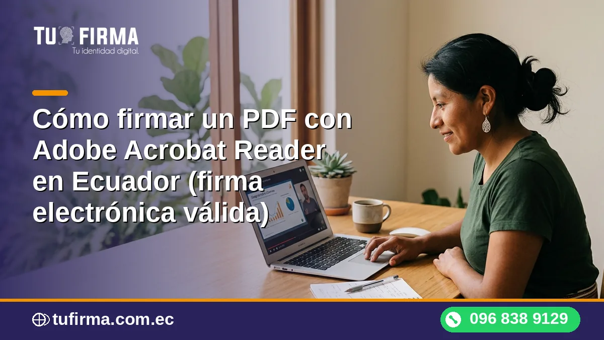 Cómo firmar un PDF con Adobe Acrobat Reader en Ecuador (firma electrónica válida)