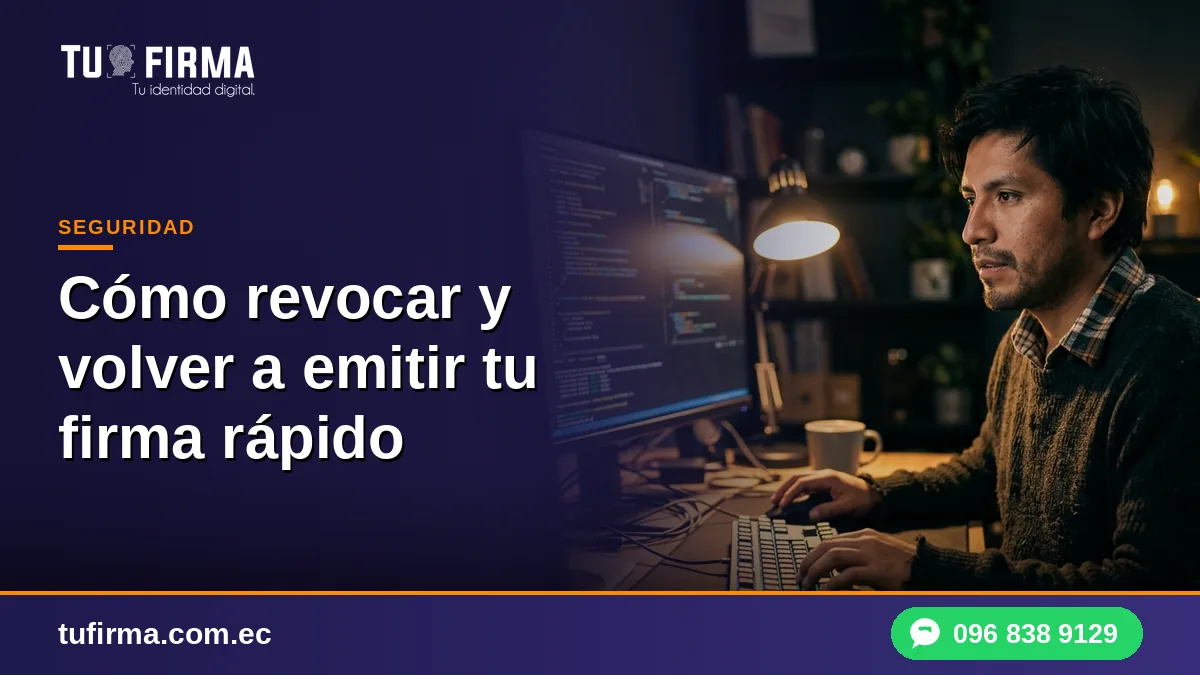 Cómo revocar y volver a emitir tu firma rápido