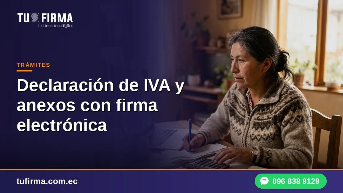 Declaración de IVA y anexos con firma electrónica