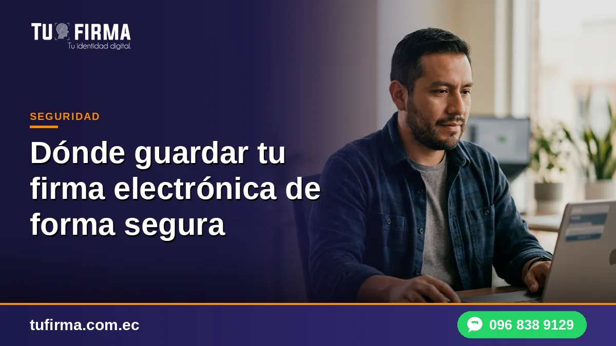 Dónde guardar tu firma electrónica de forma segura