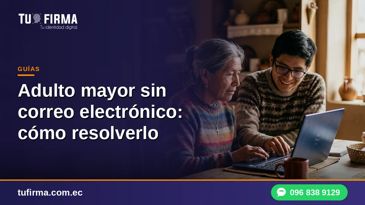 Adulto mayor sin correo electrónico: cómo resolverlo