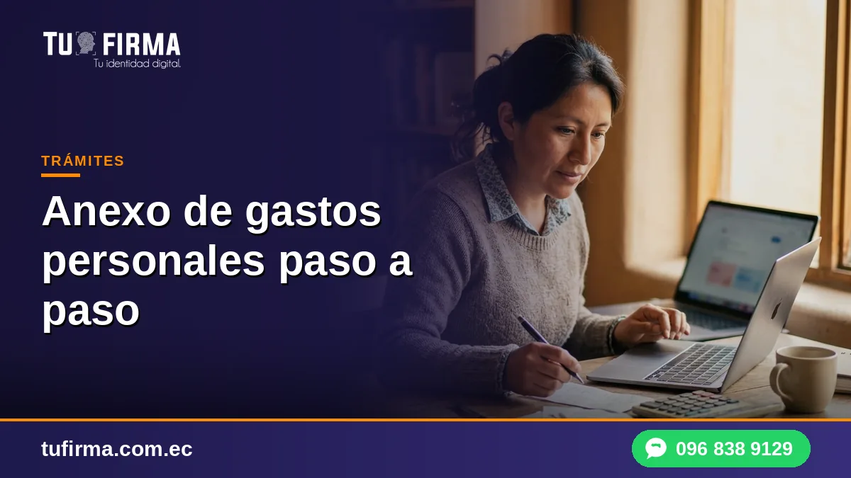 Anexo de gastos personales paso a paso