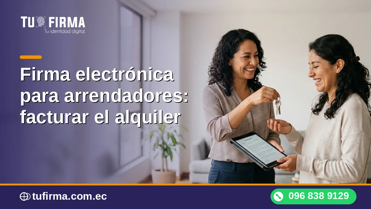 Firma electrónica para arrendadores: facturar el alquiler