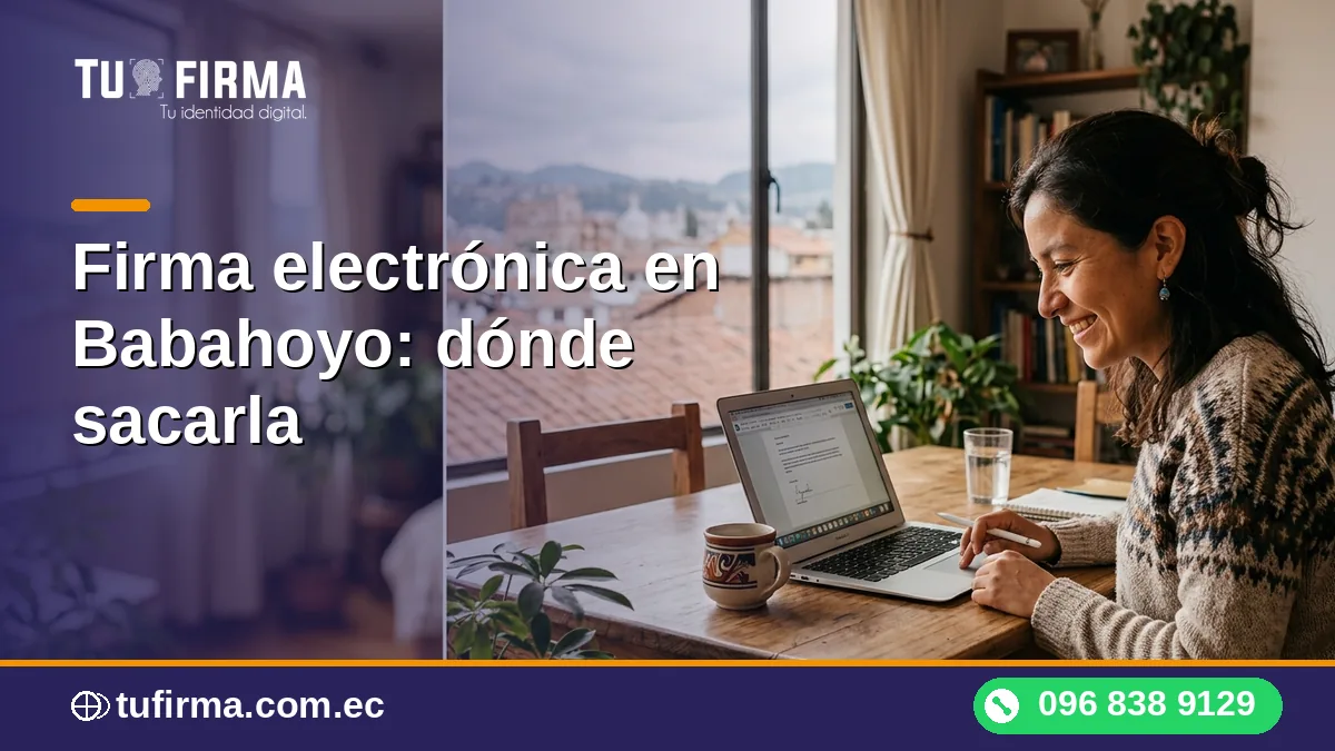 Firma electrónica en Babahoyo: dónde sacarla