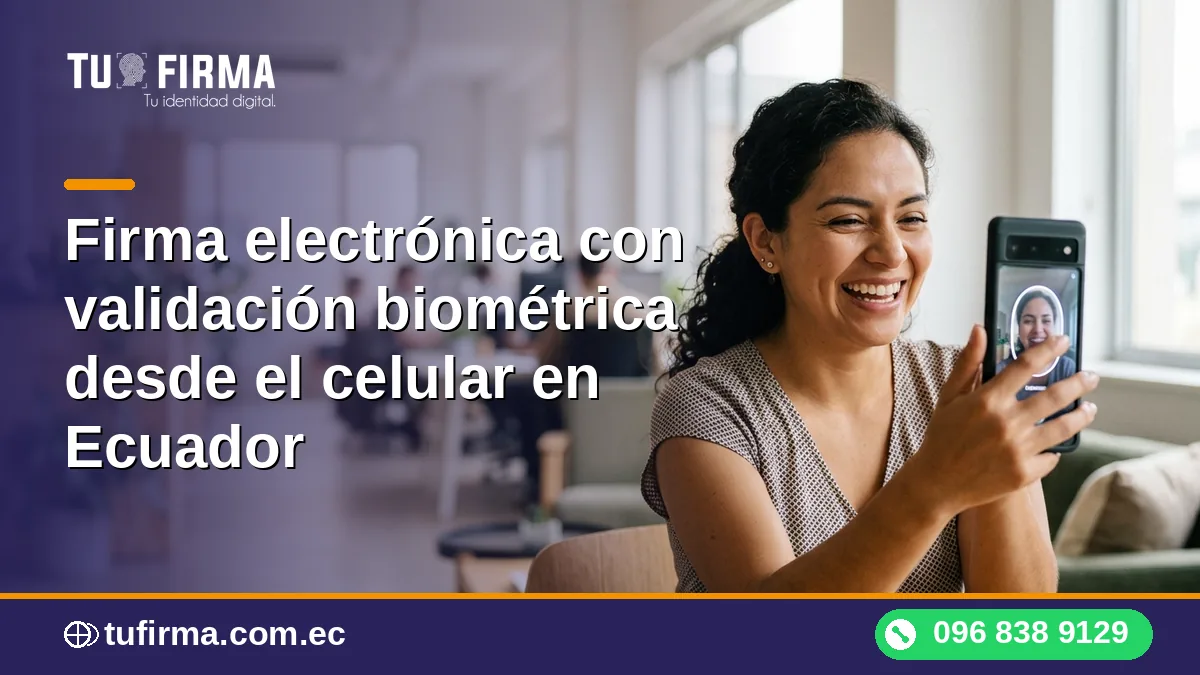 Firma electrónica con validación biométrica desde el celular en Ecuador