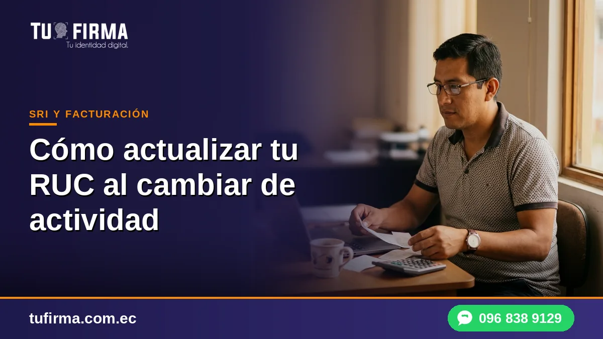 Cómo actualizar tu RUC al cambiar de actividad