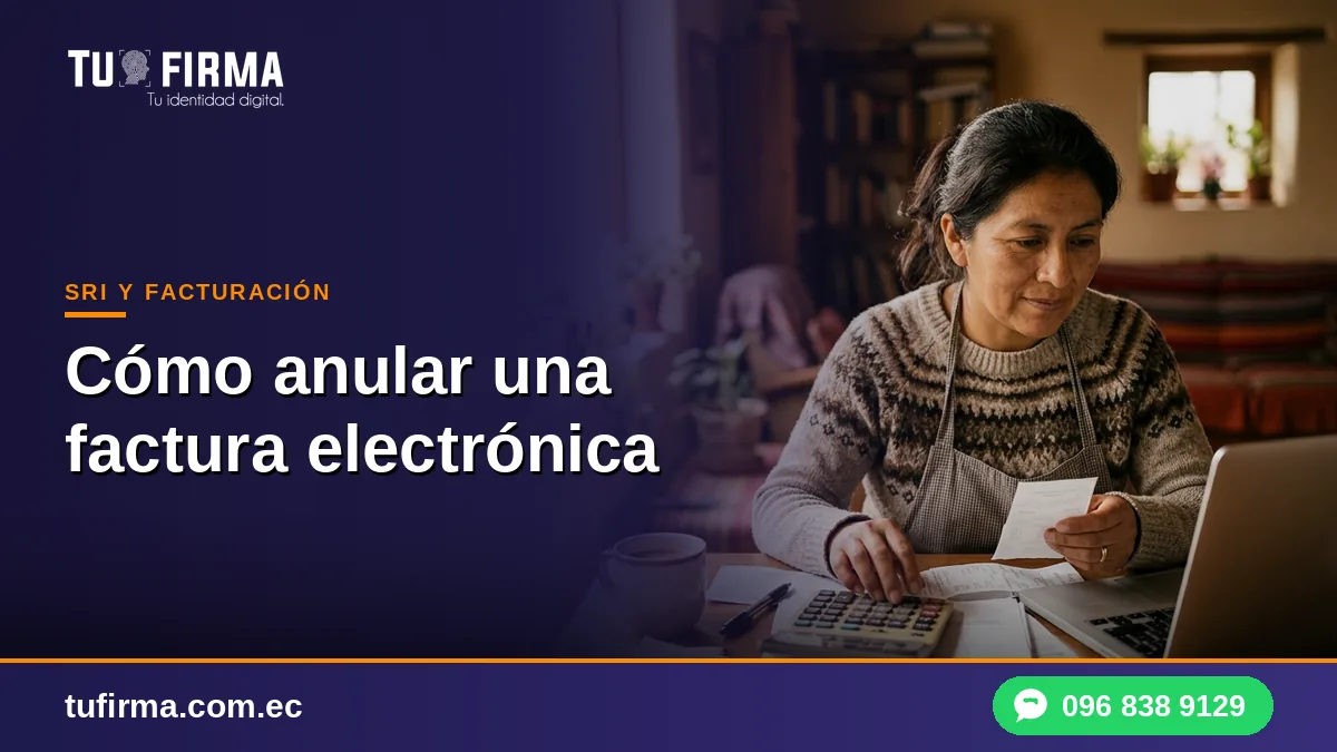 Cómo anular una factura electrónica