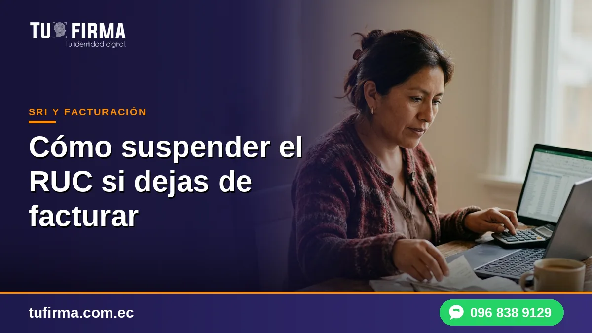 Cómo suspender el RUC si dejas de facturar