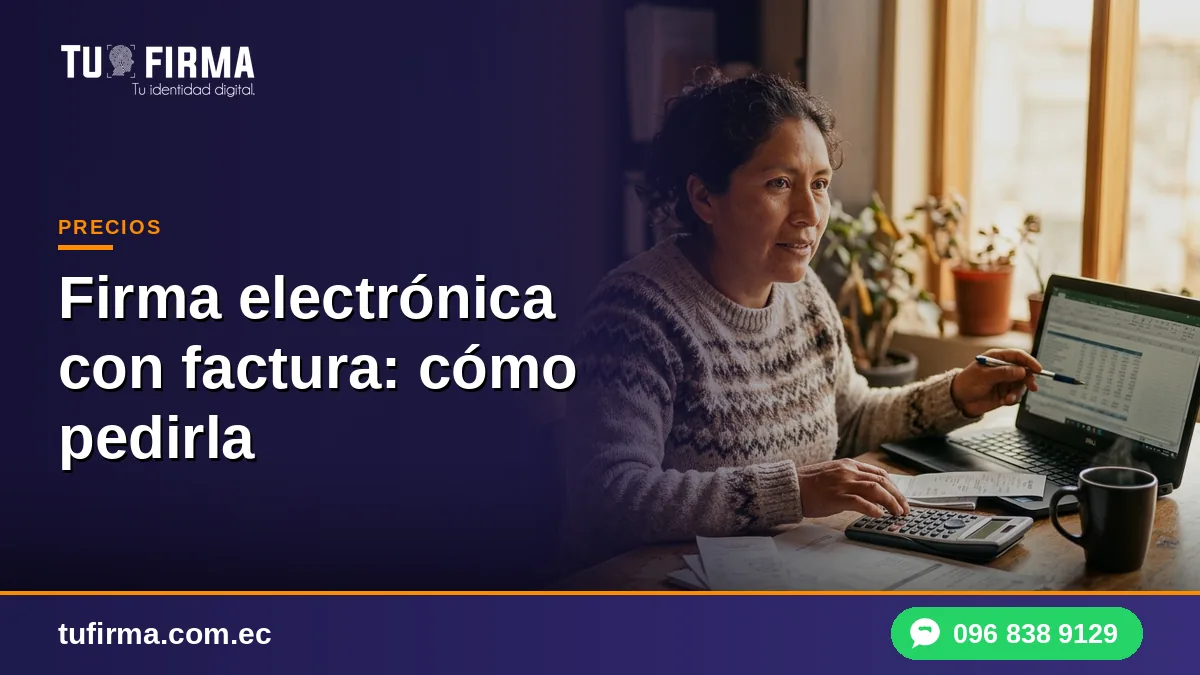 Firma electrónica con factura: cómo pedirla