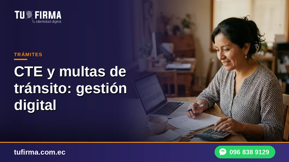 Firma electrónica, CTE y multas de tránsito: gestión digital