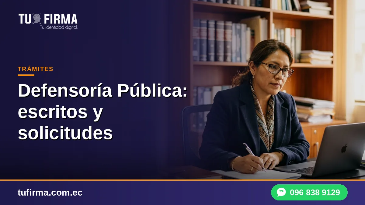 Firma electrónica y Defensoría Pública: escritos y solicitudes