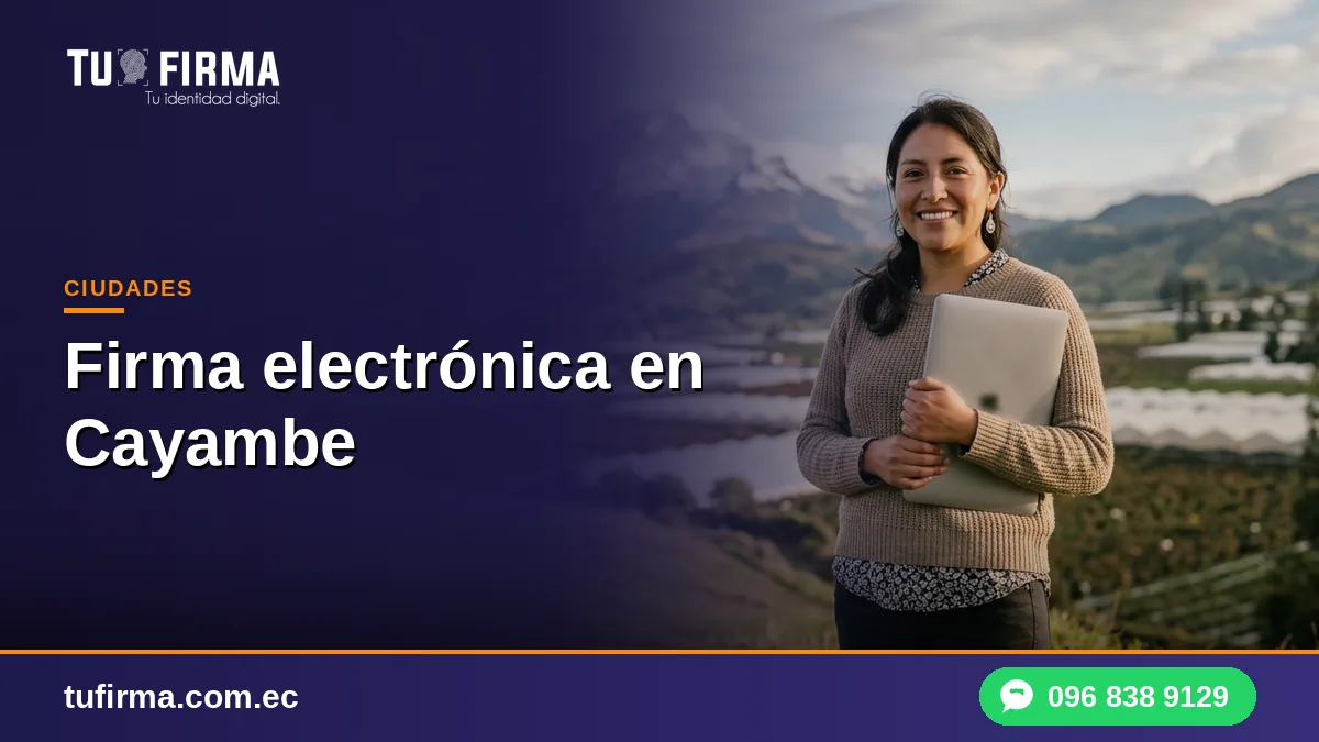 Firma electrónica en Cayambe: requisitos y cómo obtenerla