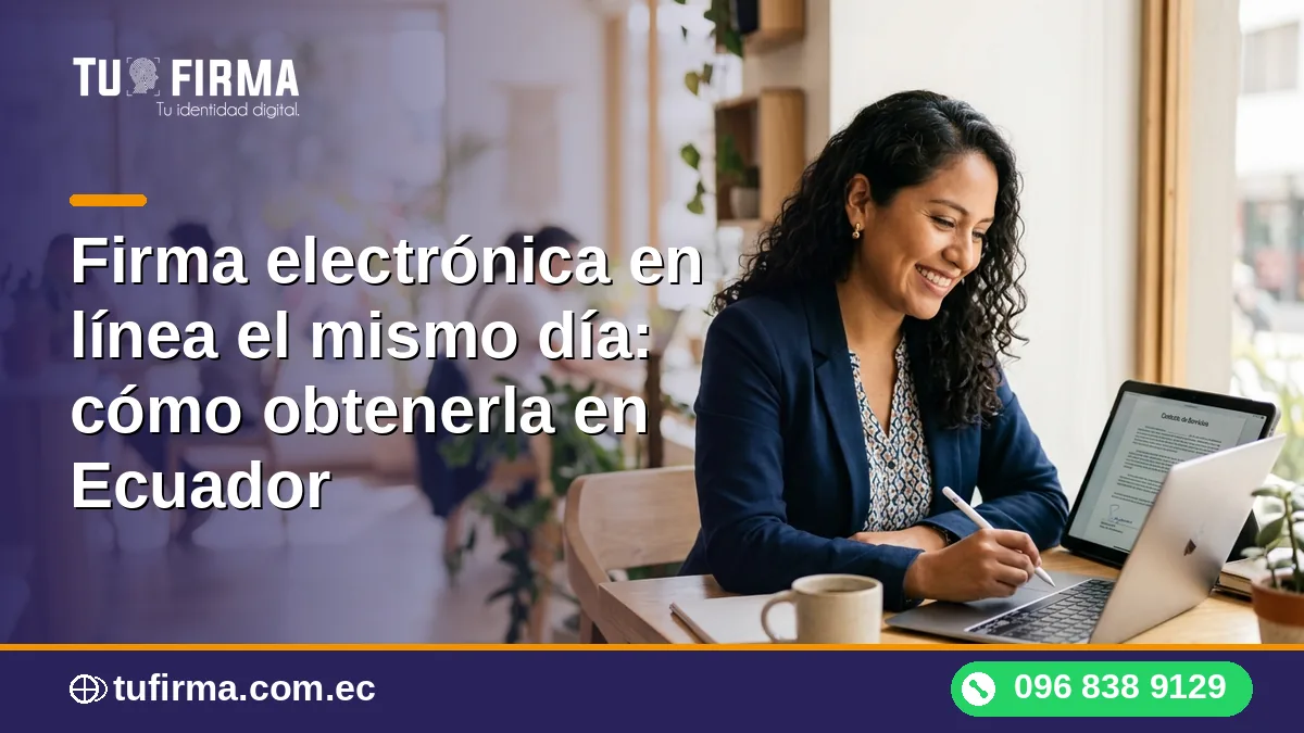 Firma electrónica en línea el mismo día: cómo obtenerla en Ecuador
