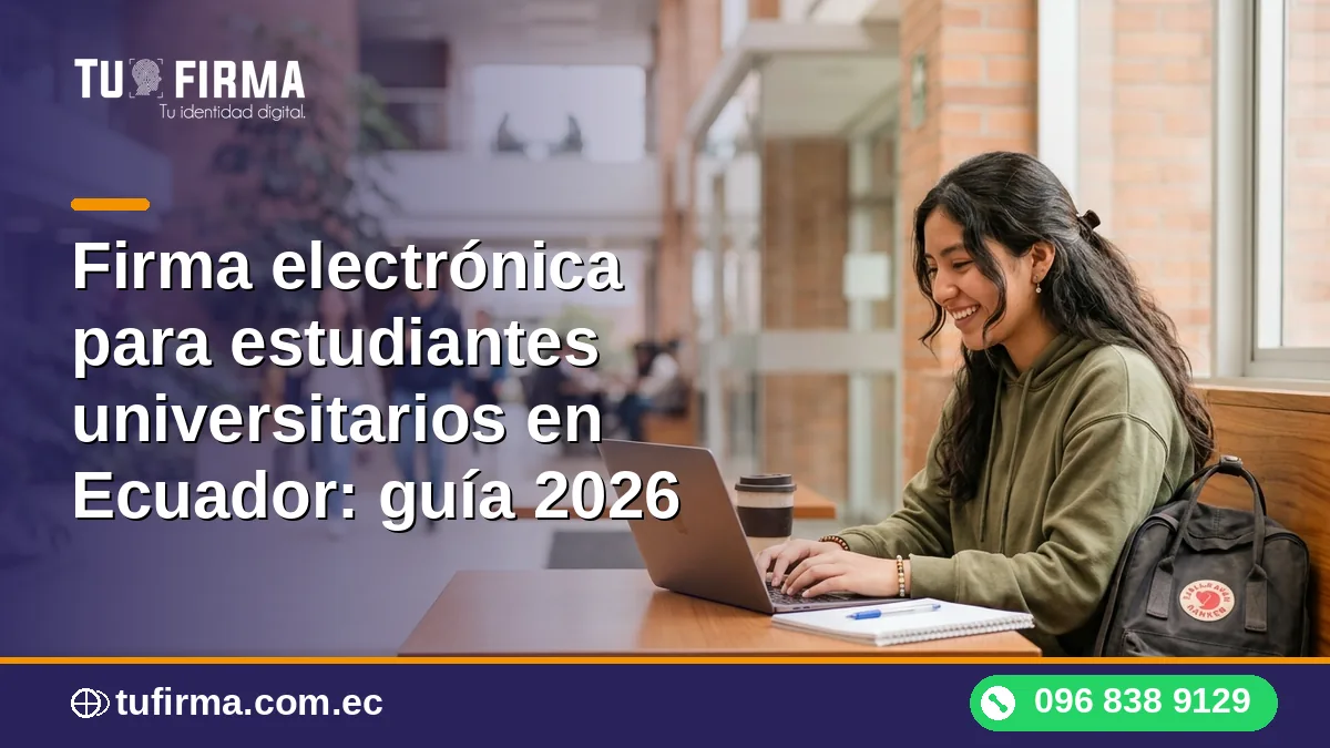 Firma electrónica para estudiantes universitarios en Ecuador: guía 2026