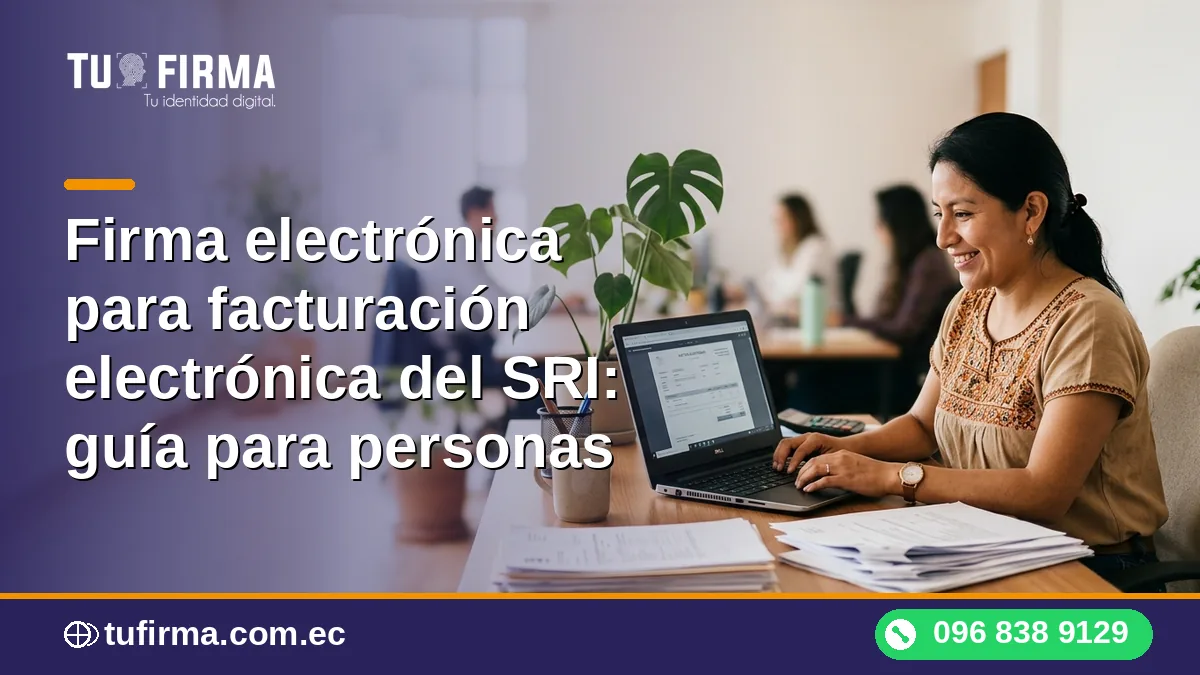 Firma electrónica para facturación electrónica del SRI: guía para personas