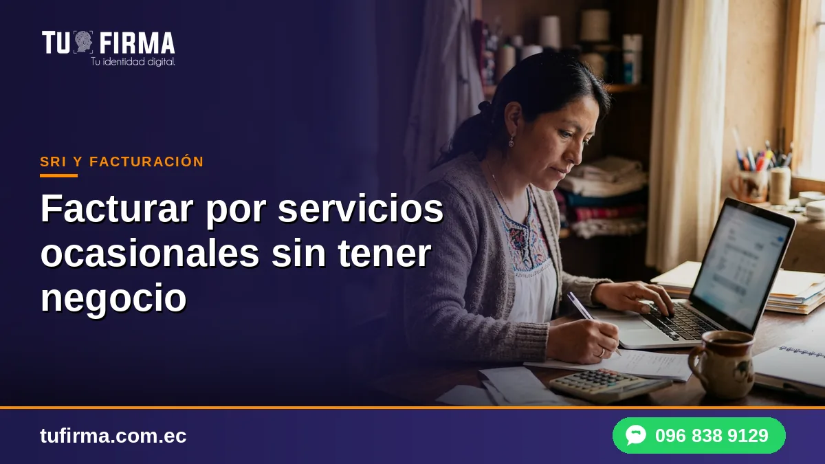 Facturar por servicios ocasionales sin tener negocio