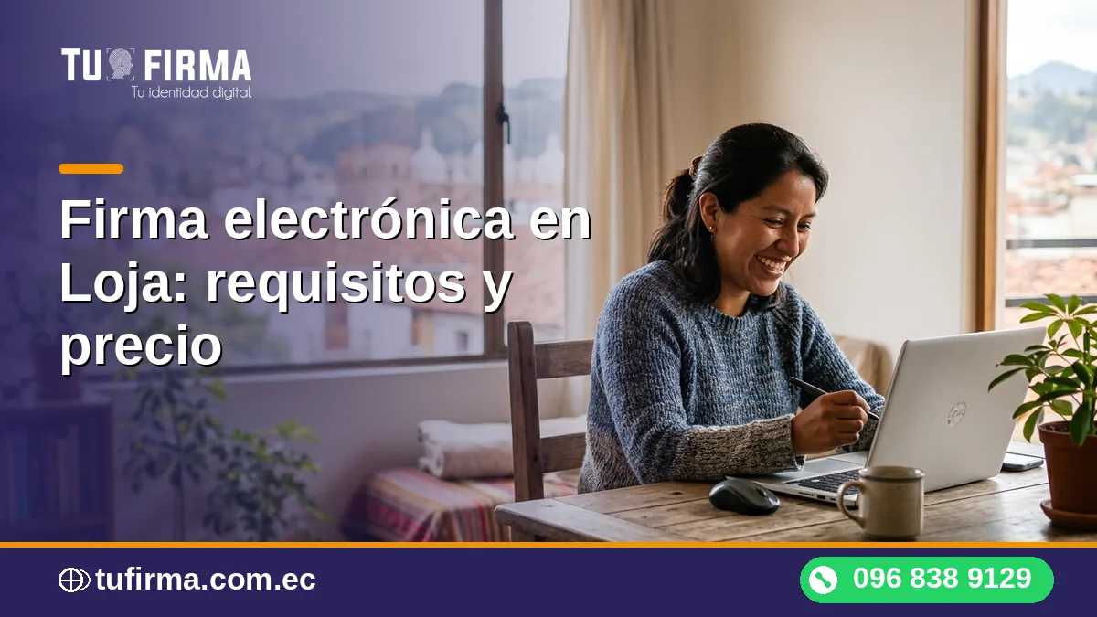Firma electrónica en Loja: requisitos y precio