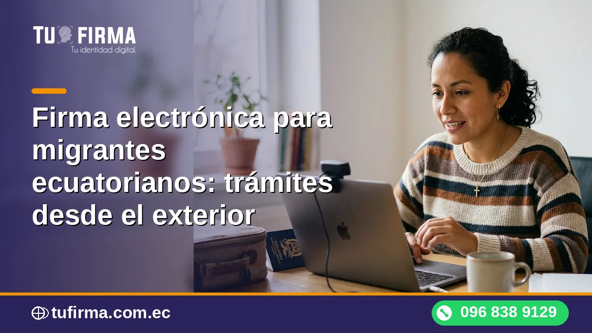 Firma electrónica para migrantes ecuatorianos: trámites desde el exterior