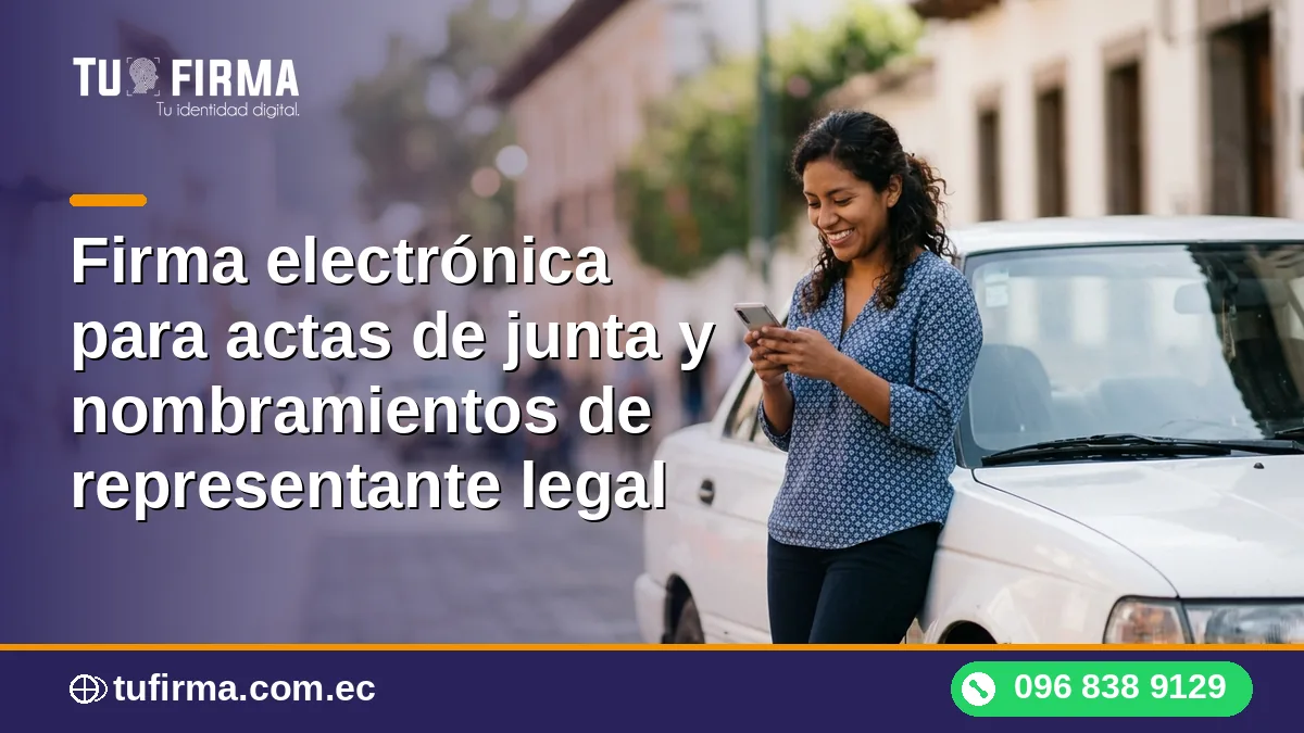Firma electrónica para actas de junta y nombramientos de representante legal