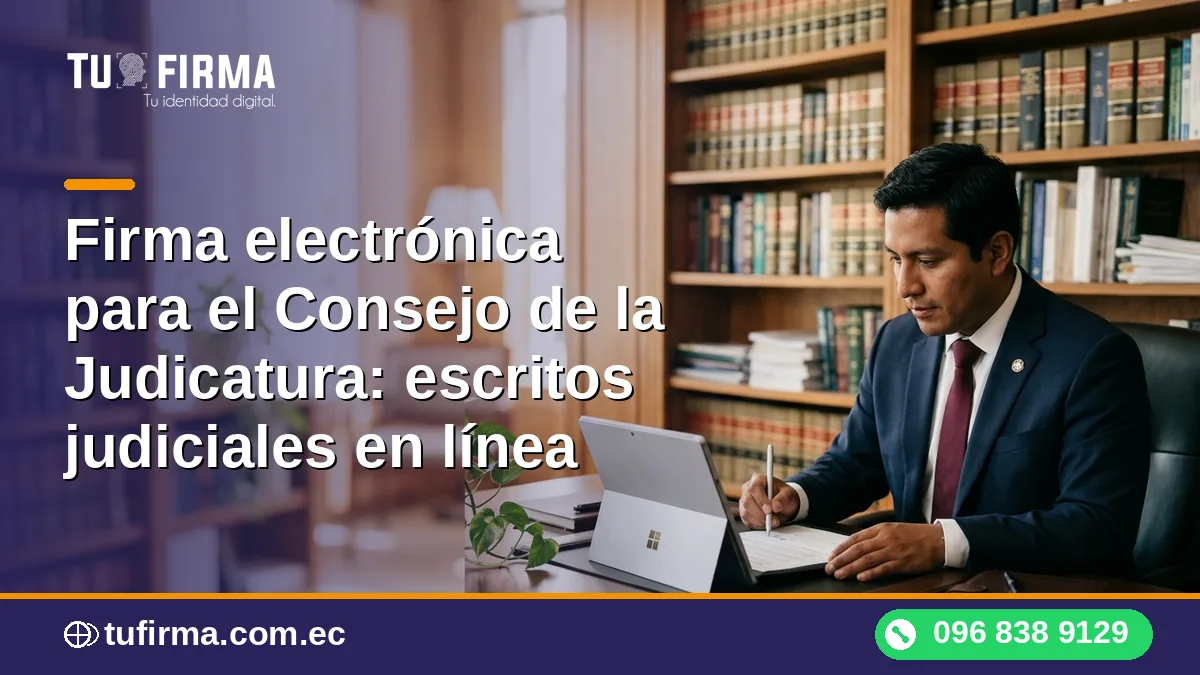 Firma electrónica para el Consejo de la Judicatura: escritos judiciales en línea
