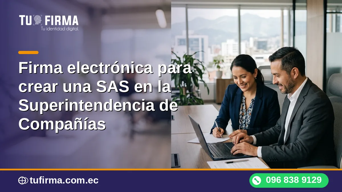 Firma electrónica para crear una SAS en la Superintendencia de Compañías
