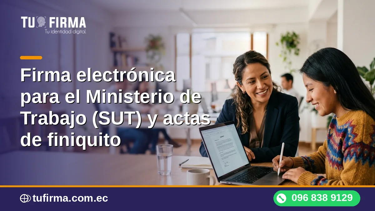 Firma electrónica para el Ministerio de Trabajo (SUT): contratos y actas de finiquito