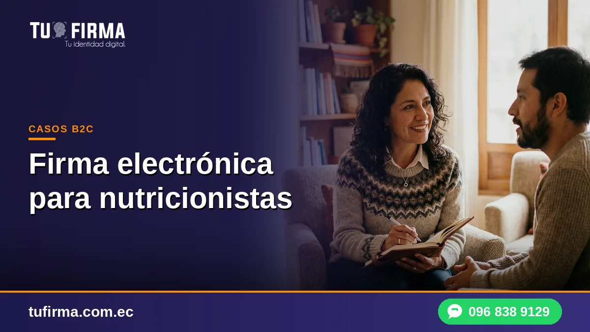 Firma electrónica para nutricionistas