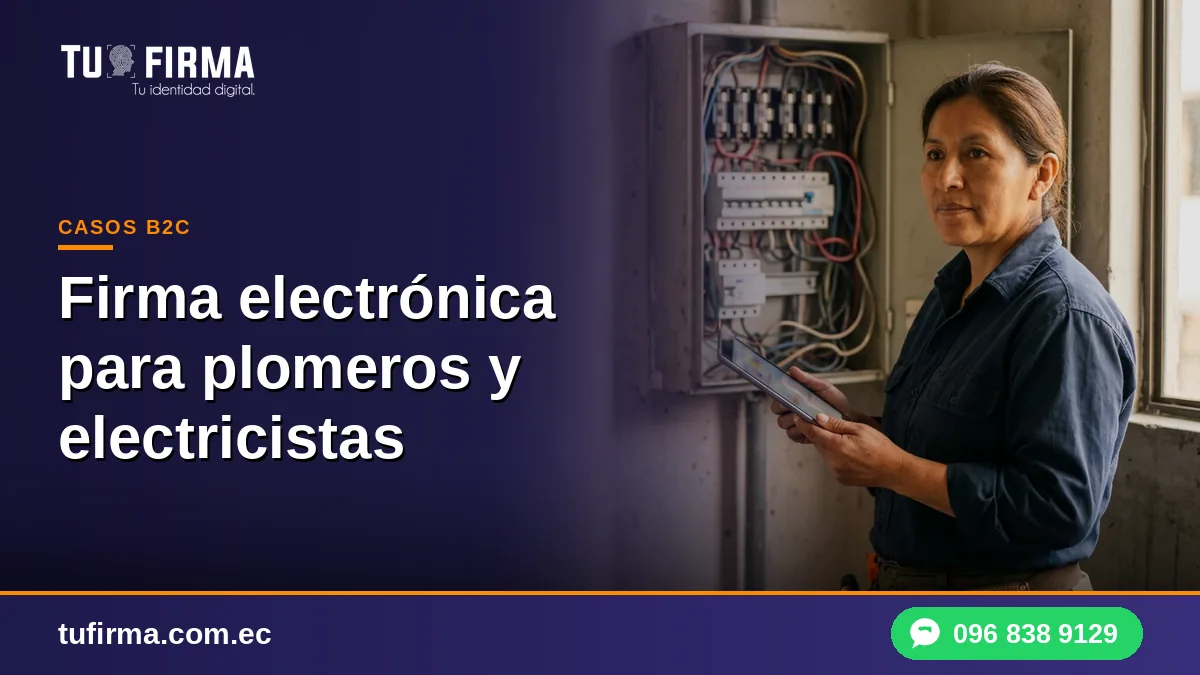 Firma electrónica para plomeros y electricistas