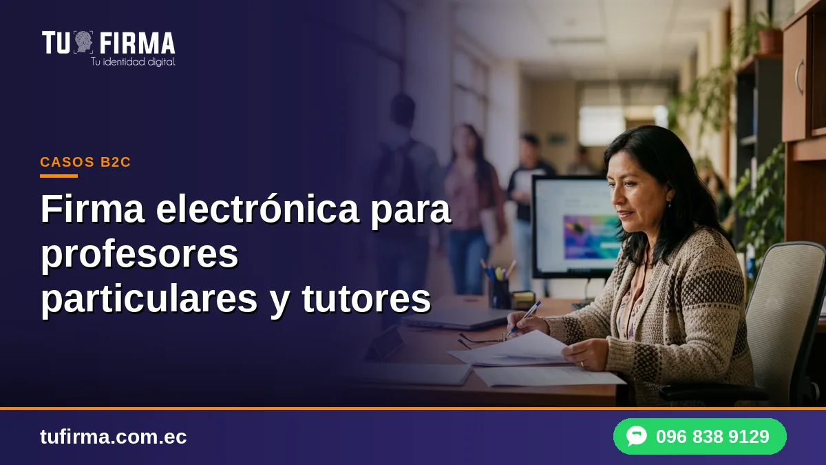 Firma electrónica para profesores particulares y tutores