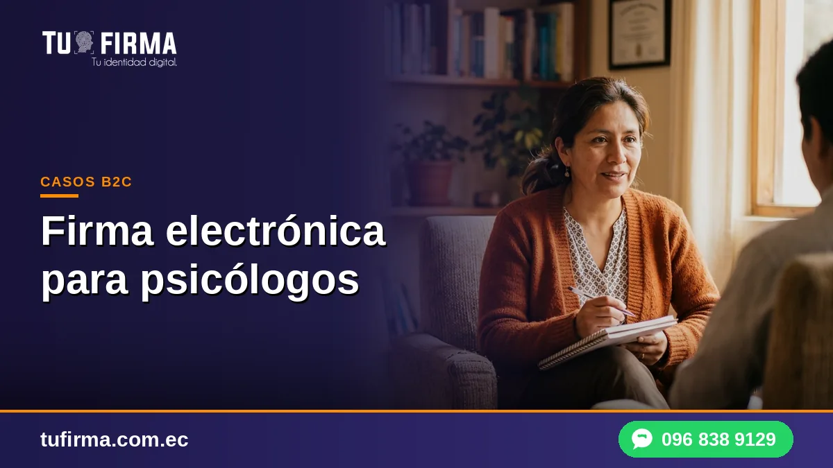 Firma electrónica para psicólogos