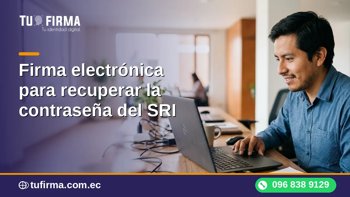 Firma electrónica para recuperar la clave del SRI