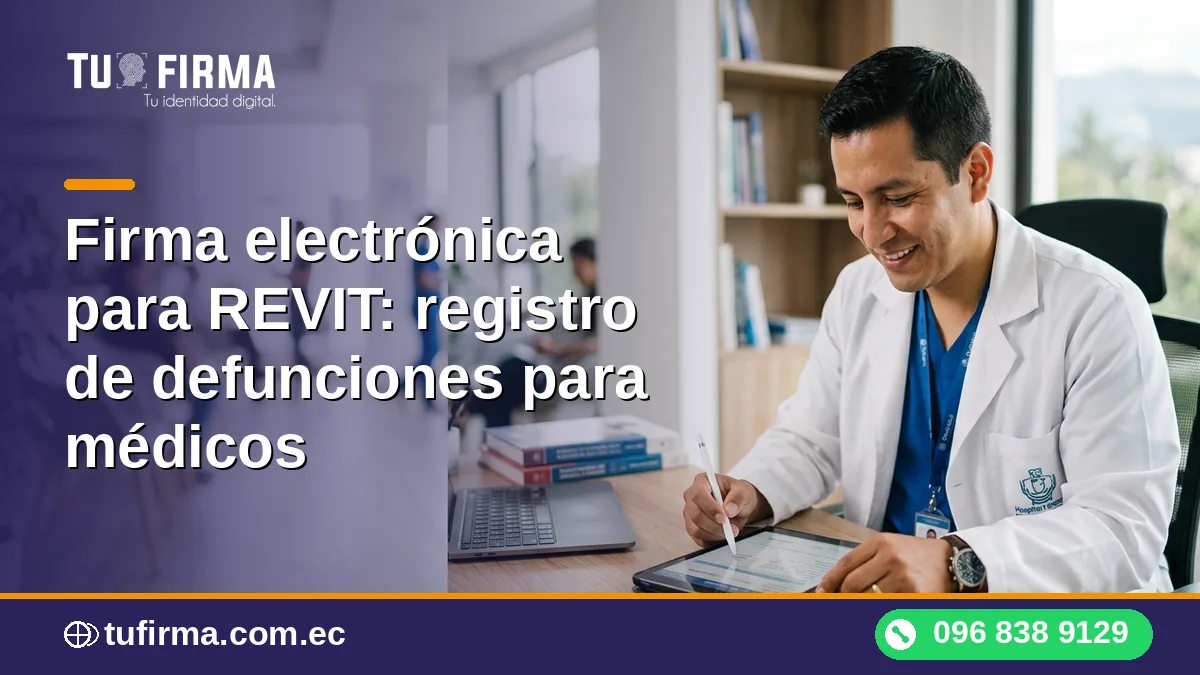 Firma electrónica para REVIT: registro de defunciones para médicos