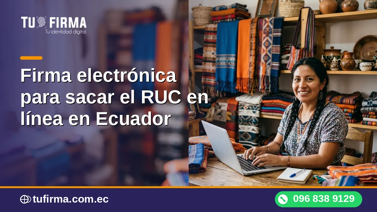 Firma electrónica para sacar el RUC en línea en Ecuador