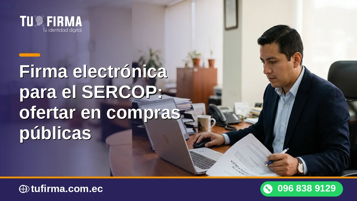 Firma electrónica para el SERCOP: ofertar en compras públicas