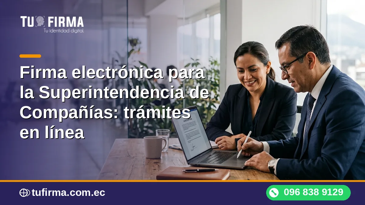 Firma electrónica para la Superintendencia de Compañías: trámites en línea