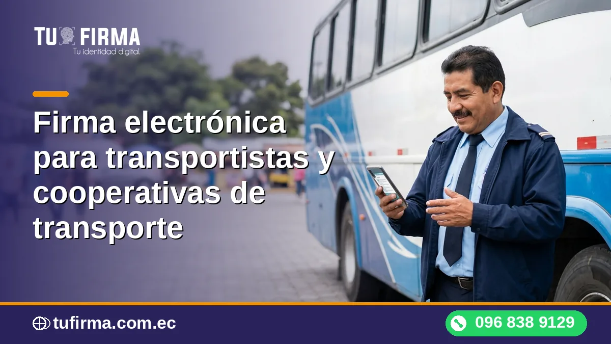 Firma electrónica para transportistas y socios de cooperativas de transporte