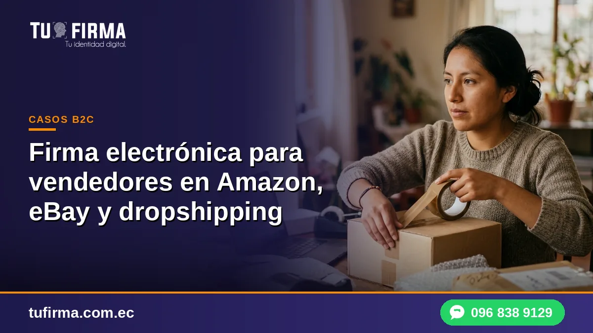 Firma electrónica para vendedores en Amazon, eBay y dropshipping