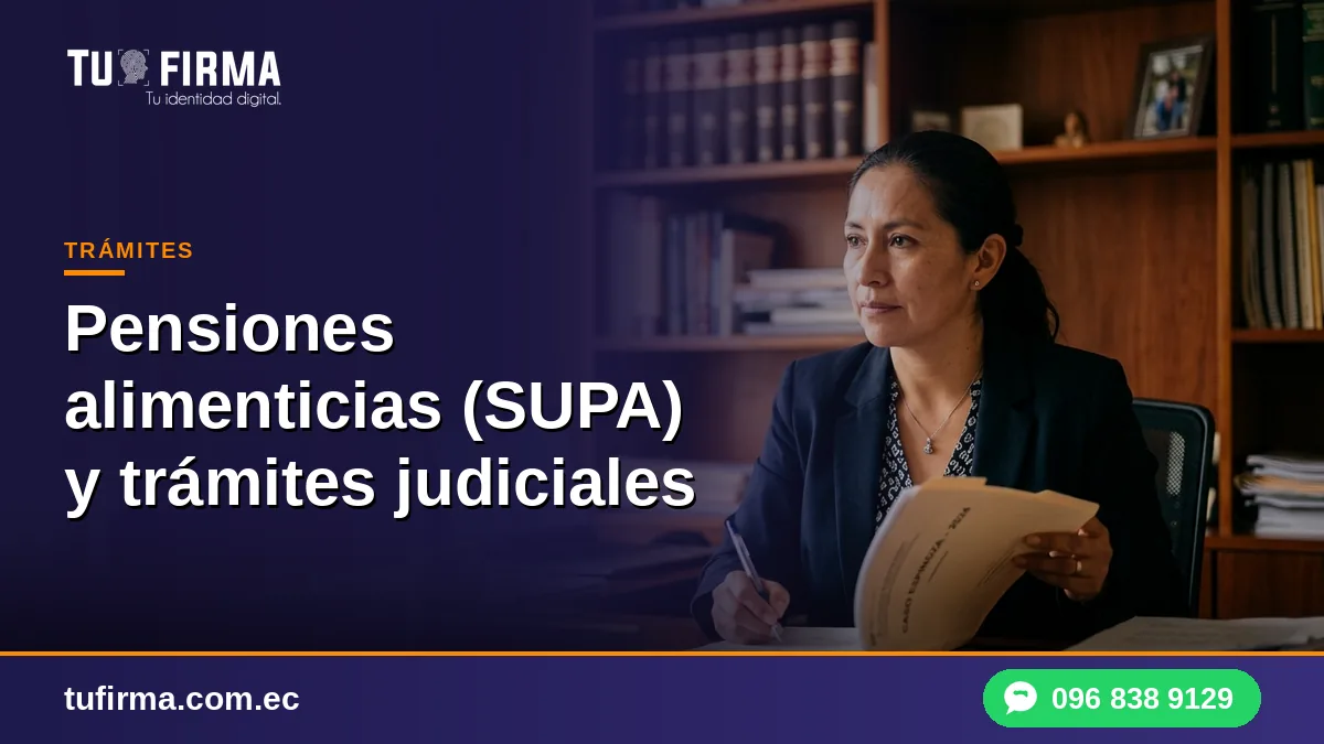 Firma electrónica para pensiones alimenticias (SUPA) y trámites judiciales
