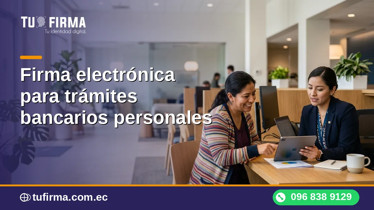 Firma electrónica para trámites bancarios personales