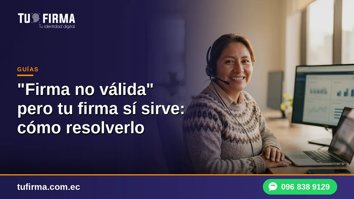 "Firma no válida" pero tu firma sí sirve: cómo resolverlo