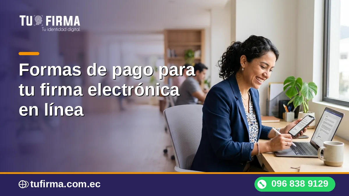 Formas de pago para tu firma electrónica en línea