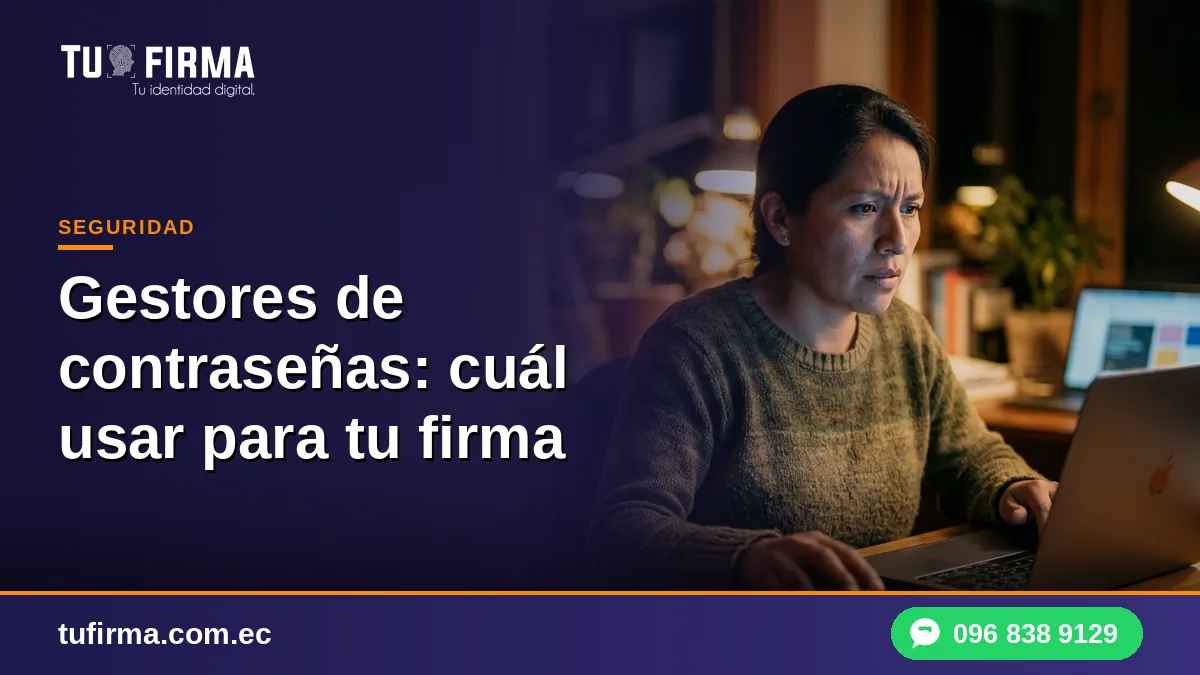 Gestores de contraseñas: cuál usar para tu firma electrónica