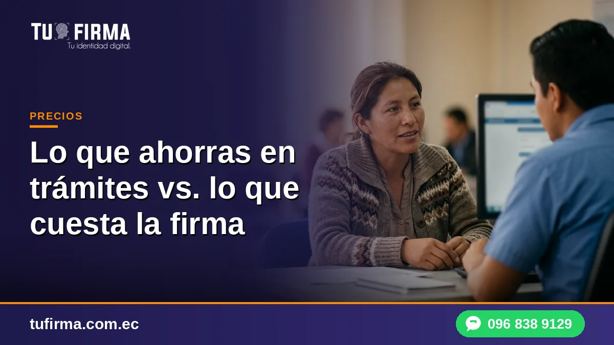 Lo que ahorras en trámites vs. lo que cuesta la firma