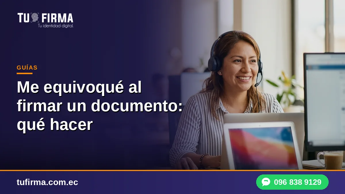 Me equivoqué al firmar un documento: qué hacer