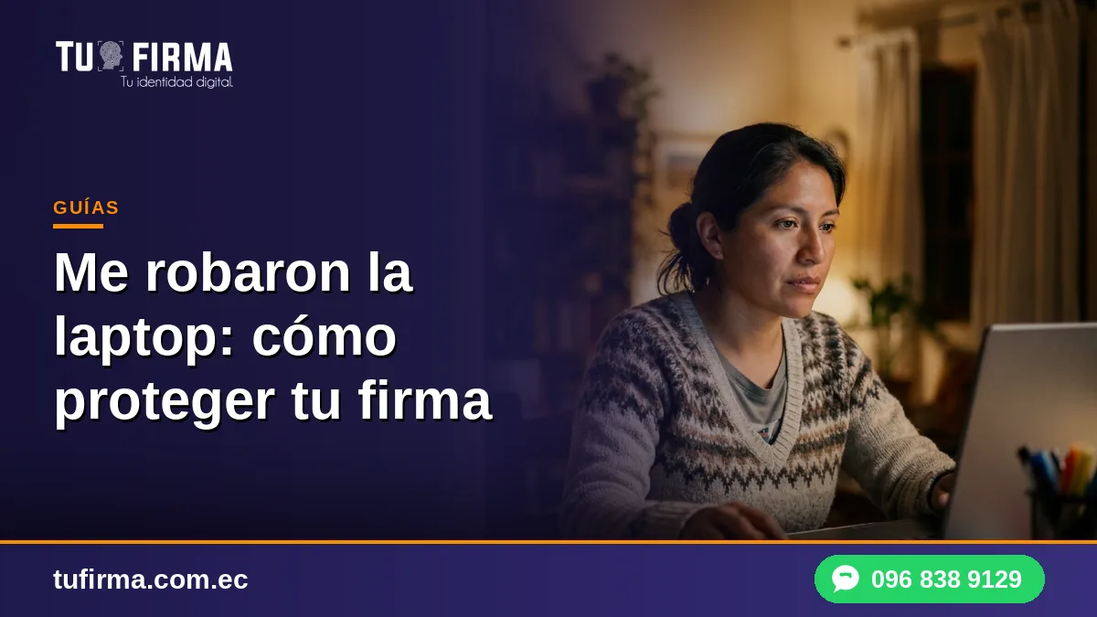 Me robaron la laptop: cómo proteger tu firma electrónica