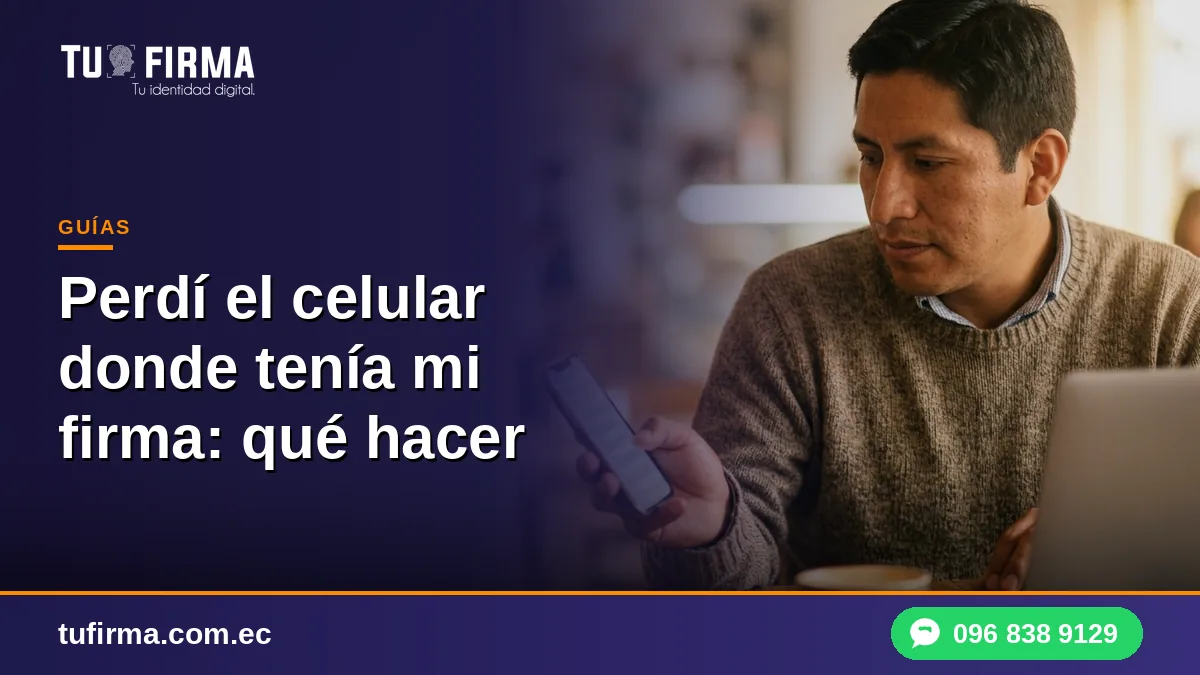 Perdí el celular donde tenía mi firma: qué hacer