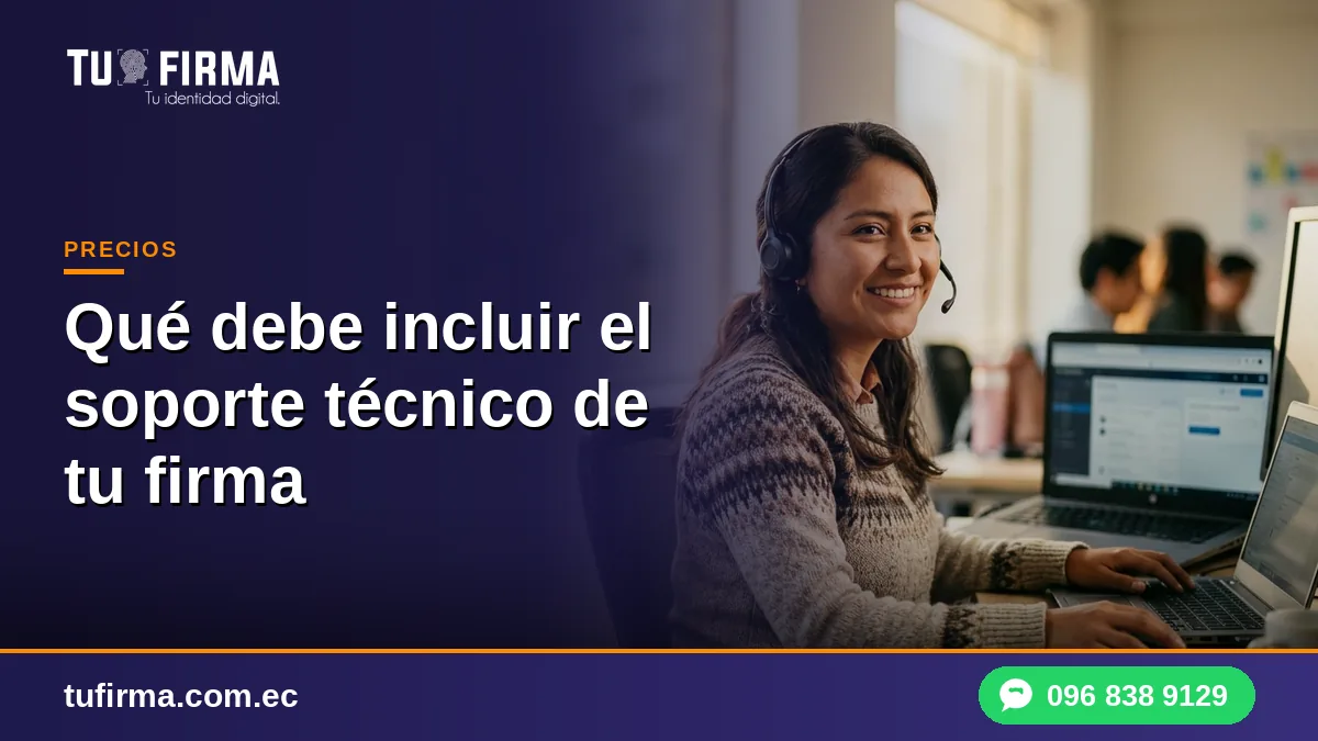 Qué debe incluir el soporte técnico de tu firma electrónica