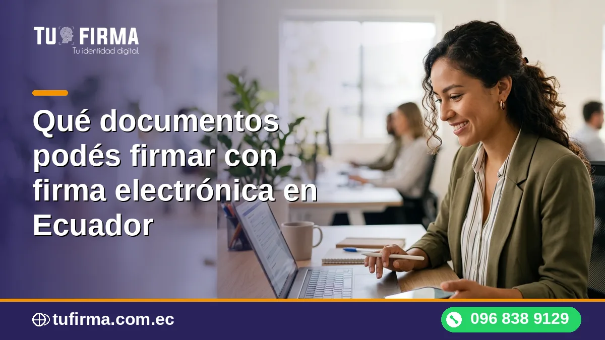 Qué documentos puedes firmar con firma electrónica en Ecuador