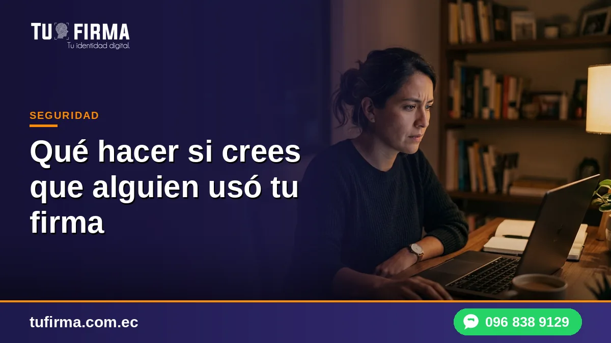 Qué hacer si crees que alguien usó tu firma