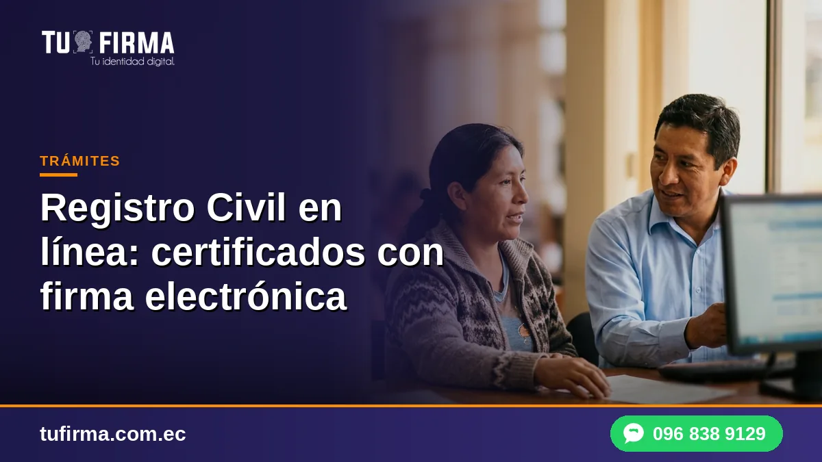 Registro Civil en línea: certificados con firma electrónica